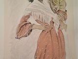 peinture d'une femme tenant un enfant dans ses bras