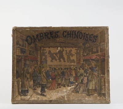 an old picture of a painting of people in a circus