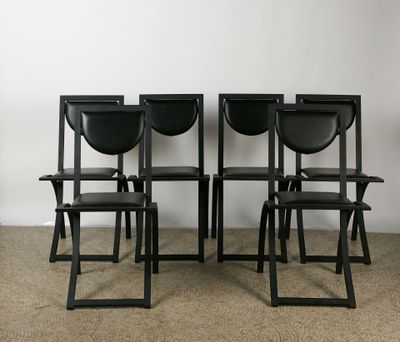 Karl Friedrich FORSTER Série de six chaises à structure en m…
