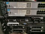 a bunch of different types of servers in a rack