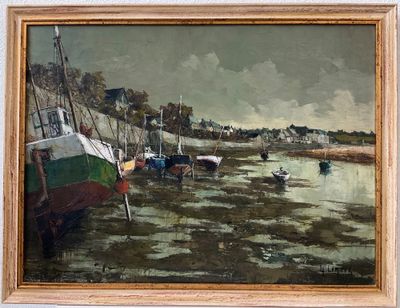 LEMIRRE Louis-Henry (1929-2000), “Bateaux en cale”