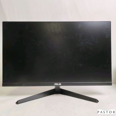 un écran d'ordinateur noir posé sur une table blanche