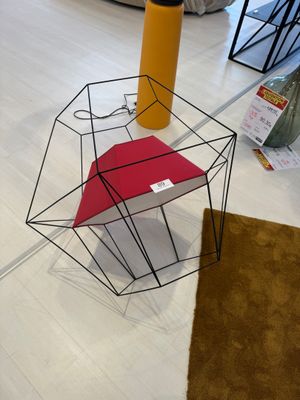 Lampe TESSERACT Noir et rouge 80 x 70 cm