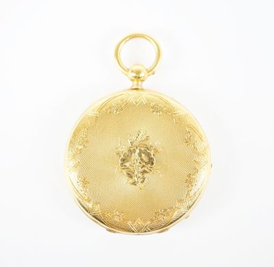 une image représentant une montre de poche plaquée or sur fond blanc