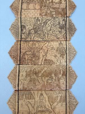 a picture of a piece of wood with a map on it