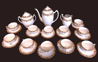 Service à café 11 tasses 11 soucoupes 1 cafetière 1 pot à la…