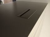 an image of a black counter top in a kitchen
