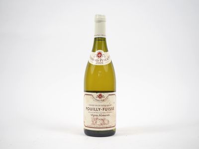 la bouteille de vin blanc est posée sur une surface blanche