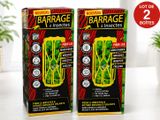 two boxes of barrage and insect bites sitting on top of a table