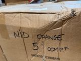 a cardboard box that is sitting on the floor