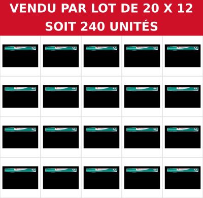 vendu par lot de 20 x 12, soit 240 unités