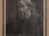 une photo en noir et blanc d'un vieil homme barbu
