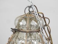 Suspension en verre soufflé polylobé, armature métallique, é… (photo 2)