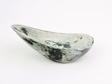 a black and white bowl on a white surface