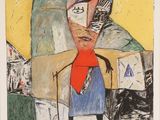une image représentant un tableau d'un homme portant une cravate rouge