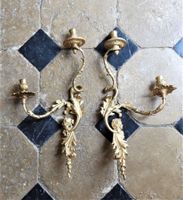 PAIRE D'APPLIQUES à deux bras de lumière en bronze ciselé et… (photo 6)