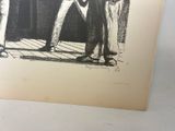 illustration of a man and a woman standing in front of a door