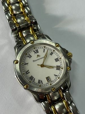 MAURICE LACROIX : Montre bracelet homme or et acier ( en bel…