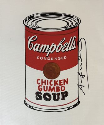 campbell ' s chicken gumbo soup by andy warhol