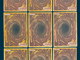 six squares of brown and yellow marbles on a blue background