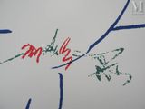 a picture of a drawing on the wall of a room