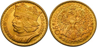 a gold coin with an image of a man with a crown on it