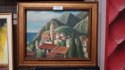 Léopold REIGNIER (1897-1981) (attribué à) - "Village méditer…