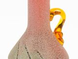 a vase with a handle on a white background