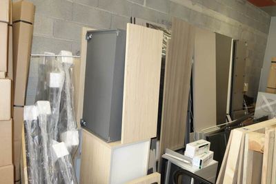 a room with a lot of boxes and boxes on the floor