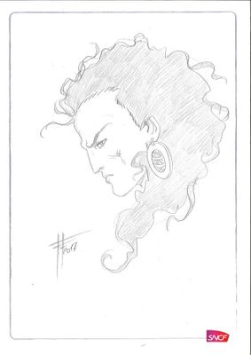 Fabrice Angleraud - 'L'homme à la boucle d'oreille" - Dessin…