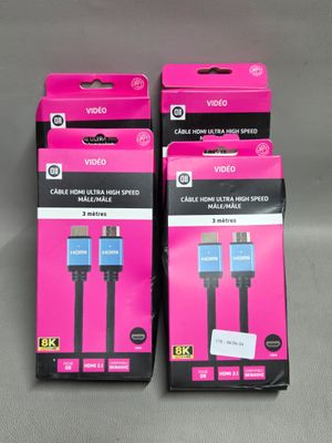 Lot de 2 câbles adaptateurs USB vers HDTV