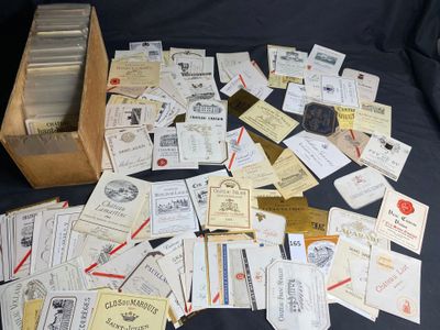 a box full of tickets and other items on a table
