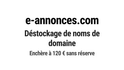 Nom de domaine e-annonces.com. Catégorie: Commerce et e-comm…