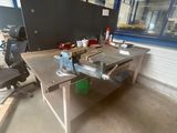 an image of a workbench in a warehouse