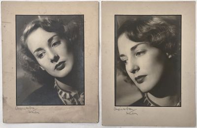 deux vieilles photos en noir et blanc représentant une femme et un homme