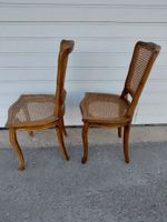 Paire de chaises dossier et assise cannés, reposant sur quat… (photo 5)