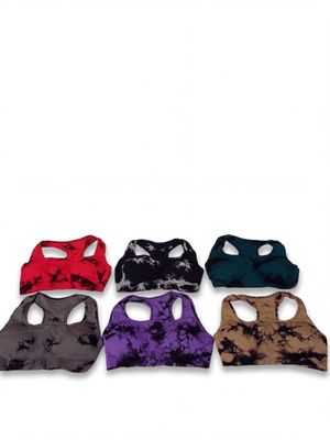 un lot de six brassières de sport de couleurs différentes