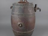 an image of a wooden barrel with a metal handle