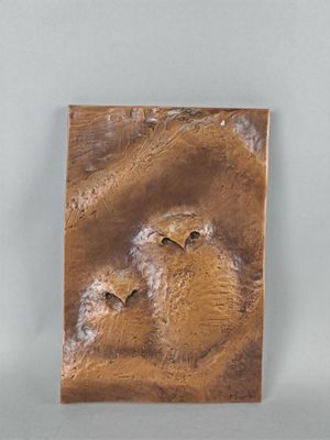la photo d'une photo d'une œuvre d'art accrochée au mur