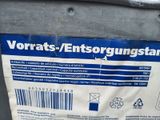 a sign on the back of a car stating that it is not in service