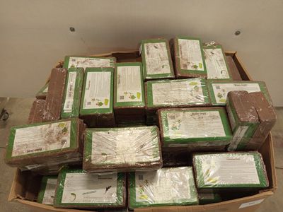 Lot de 100 blocs de terreau de coco