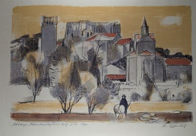 Hans EGGENBERG (1911-1983), Abbaye de Montmajour, Arles, Bou…
