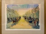 une image d'un tableau représentant une voiture hippomobile