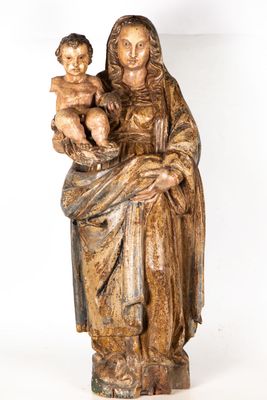 Grande Vierge à l'enfant dans les bras, école navarraise du …