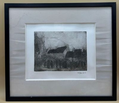 une image représentant une photo en noir et blanc d'une grange