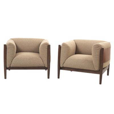 paire de chaises longues danoises du milieu du siècle