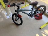 a bicycle that is sitting on the floor in the room