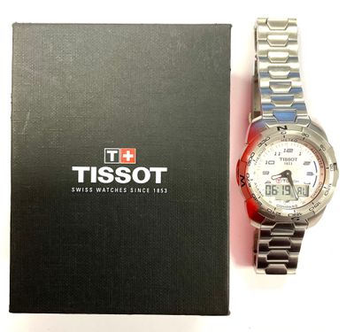 TISSOT Montre bracelet homme en acier modèle T-Touch.