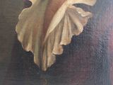 a picture of a painting of a woman with a shell on her head
