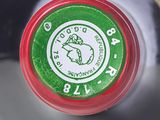 a close up of a bottle of wine with a label on it